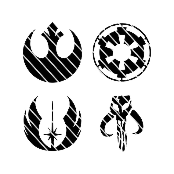 Star Wars Alliance Empire Jedi Mandalorian Faction Symbols