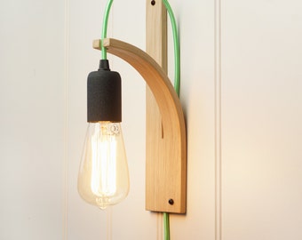 Wall sconce lighting English Oak bracket