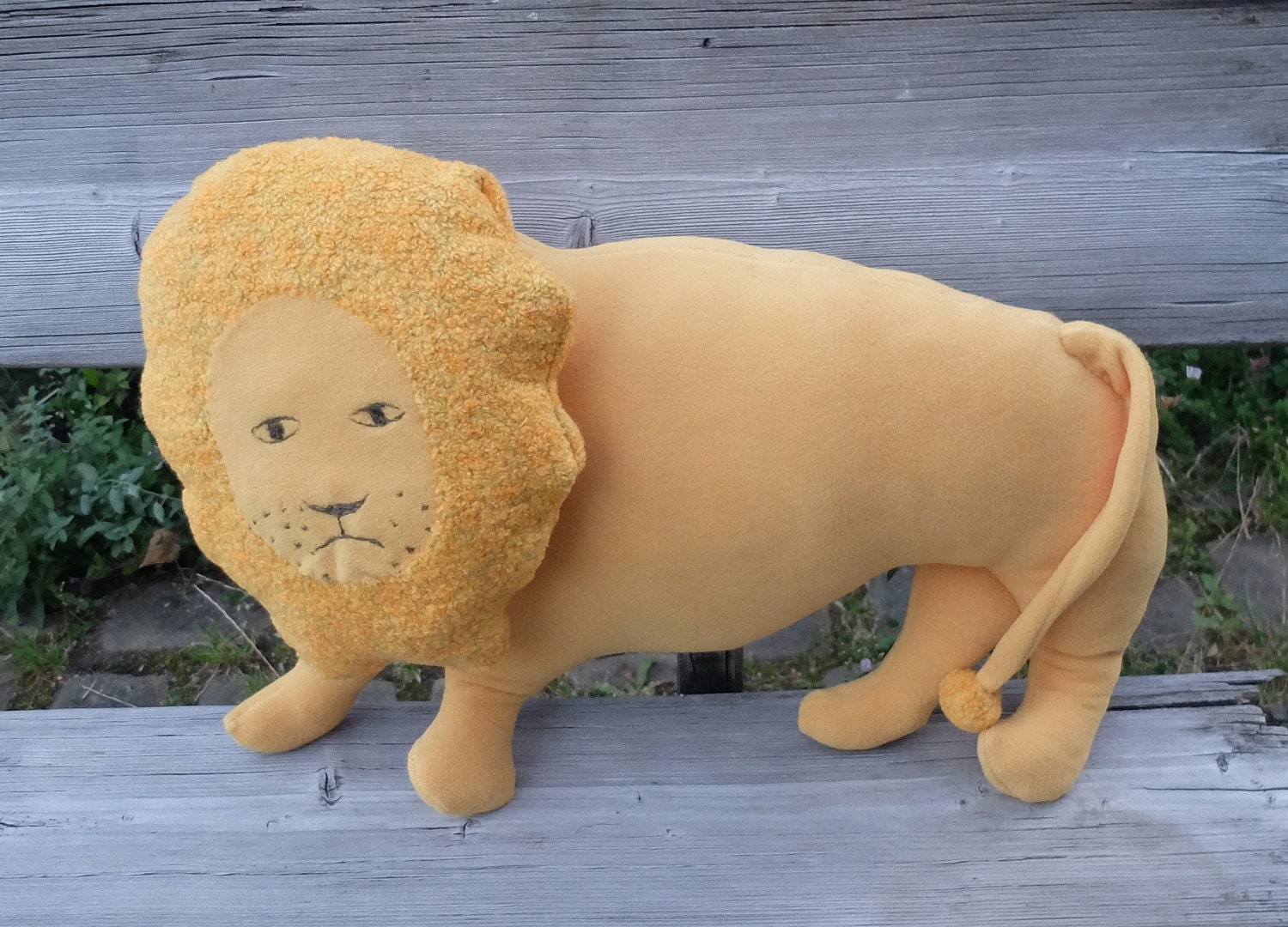 stuffed lion pillow