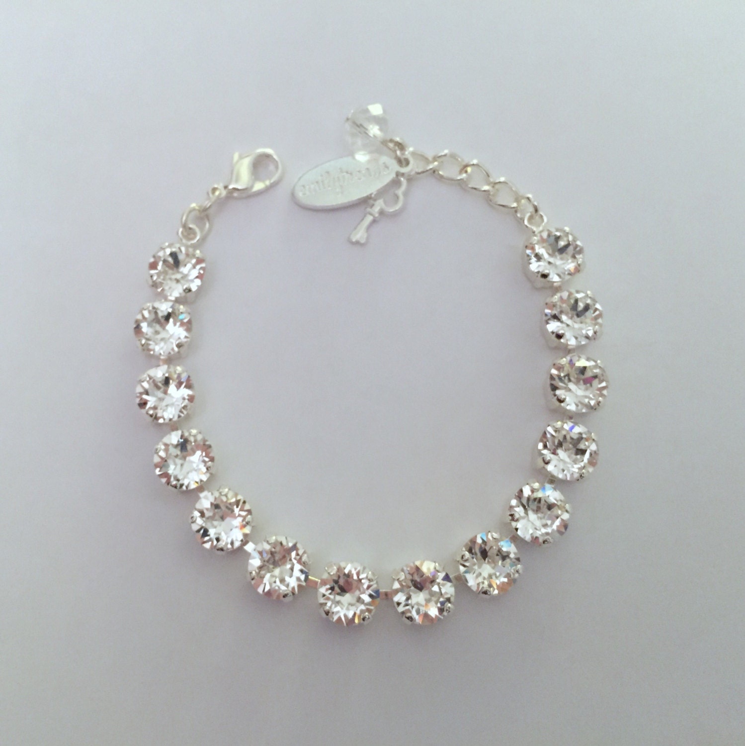 ANY SINGLE COLOR: Custom Swarovski Crystal Bracelet 8mm