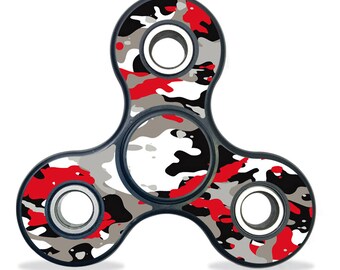 MightySkins Protective Vinyl Skin Decal for Fydget ABS Plastic Hand Fidget Tri-Spinner wrap cover sticker skins Red Camo