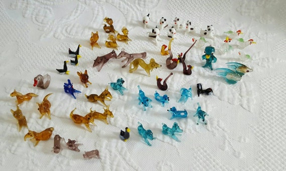 glass miniature figurines