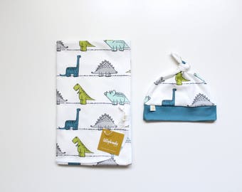 Swaddle Blanket / Dinosaur Swaddle Blanket / Dino Swaddle Blanket / Receiving Blanket / Dinosaur baby theme / Swaddle Set / Dinosaur baby