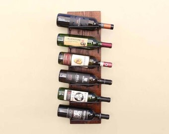 Rustic Wine Rack, Vertical Wood Wall Wine Display