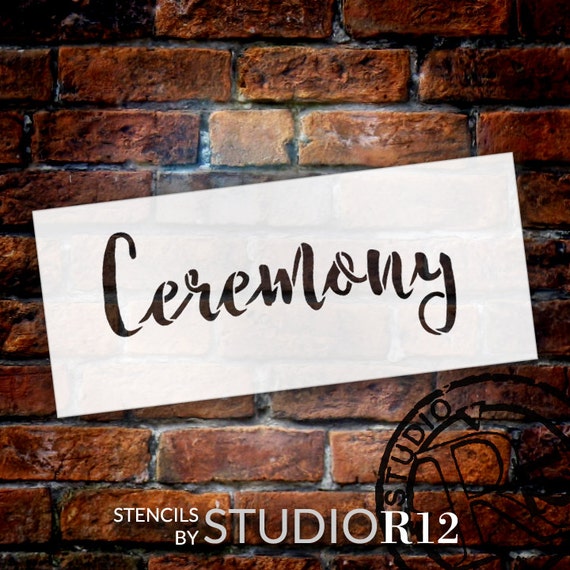 wedding-sign-word-ceremony-rustic-script-select-size