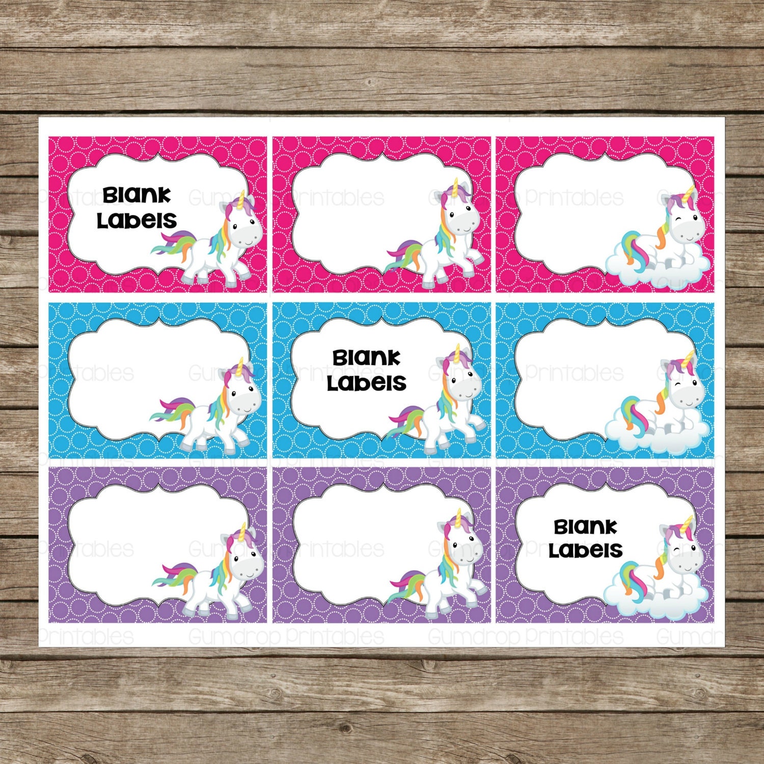 unicorns-blank-labels-gift-tags-instant-download-party-supplies