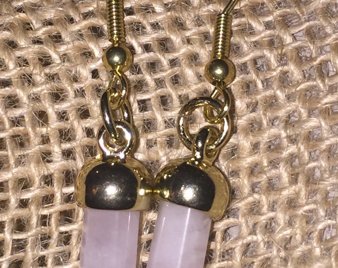 Rose quartz earrings