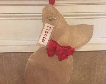 Stocking for Cats- Personalized Fish Shaped Stocking for Cats- Burlap Fish Shaped Stocking for Cats