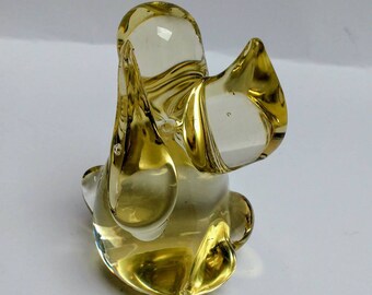 Vintage glass Droopy dog figurine basset