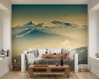 Wall Murals Decals mountain wall mural | etsy Wall Murals Decals mountain wall mural | etsy