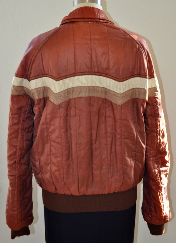 vintage leather jacket. Vintage brown leather reversible
