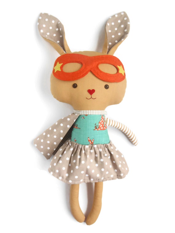 superhero bunny plush