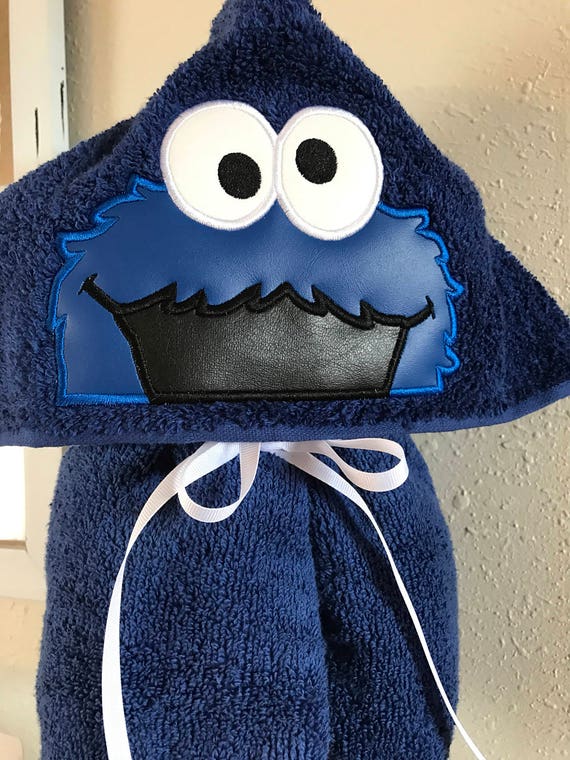Cookie Monster Hooded Towel Hooded Towel Towel Childs