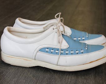 Vintage Giorgio Brutini Le Sport Blue and White Sneakers