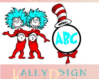 dr seuss svg files, seuss svg monogram, svg dr seuss, thing 1 svg, thing 1 and thing 2 svg, cat in the hat svg, cat in the hat monogram svg