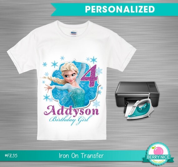 Frozen Iron on Transfer print yourself, Frozen Birthday, Frozen Birthday Girl, Frozen Printables Il_570xn
