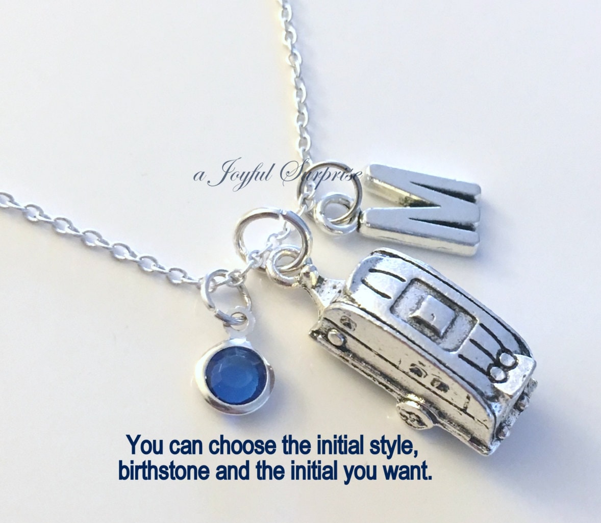 Camper Necklace RV Jewelry Camping Charm Gift for Campground