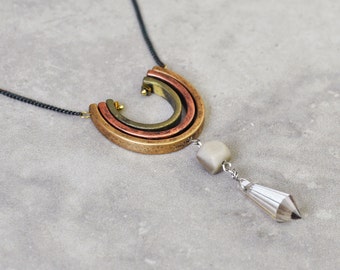 Boho necklace, bohemian necklace, long necklace, pendant necklace, beaded necklace, tribal necklace, gypsy jewelry, ethnic necklace