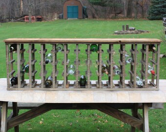 Rustic Wine Rack , Barnwood Furniture , Handmade Wine Rack , Reclaimed Wood , Unique , Wine Storage , Custom Furniture, Wooden Wine Rack