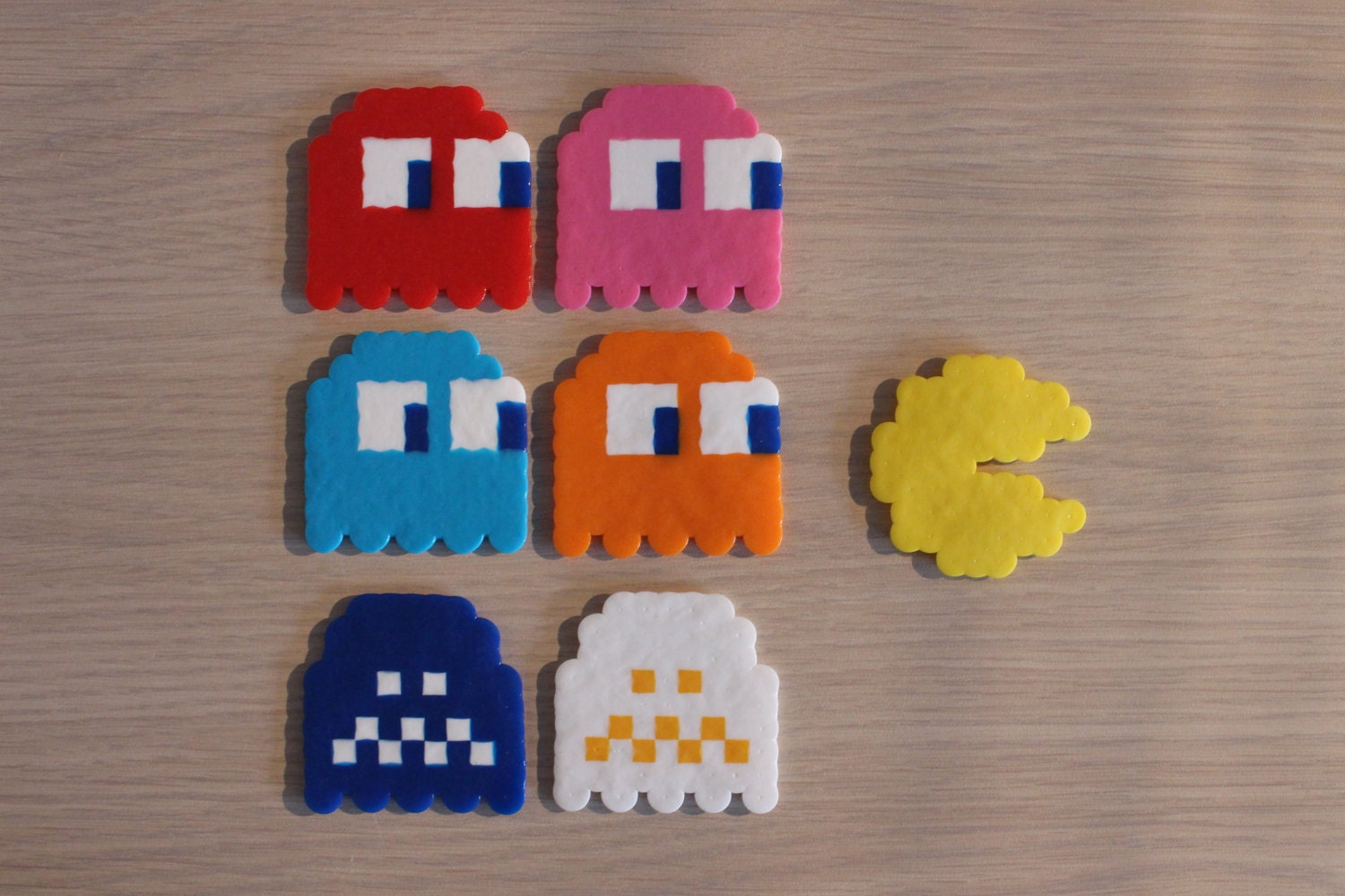 Pac Man And Ghosts Pixel Art Bead Sprites From The Pac Man Video 4994