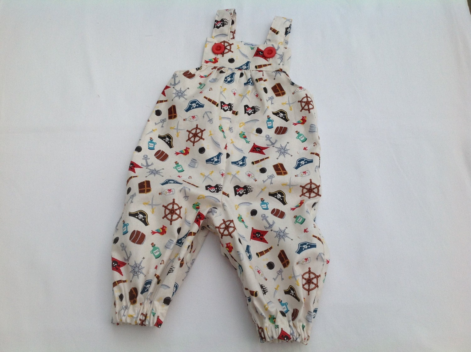 Boys romper girls romper Pirates long leg romper boy girl