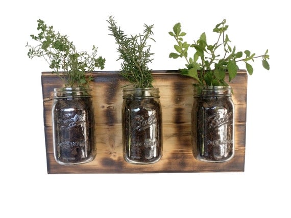 Rustic Herb Planter hanging planter indoor herb garden