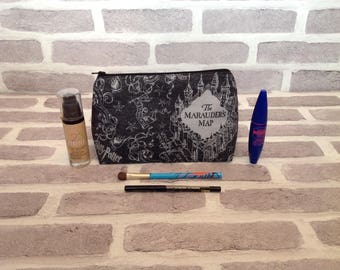 Harry Potter makeup bag, Harry potter, Marauders map, small wash bag, Harry Potter wash bag, Harry Potter make up bag, birthday gift