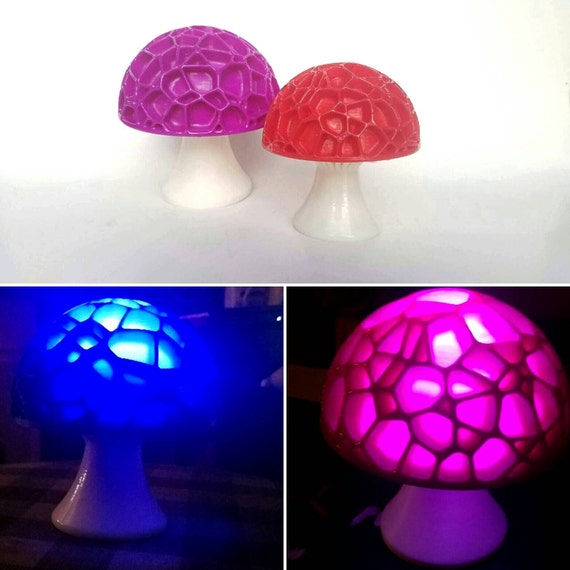 Items similar to Mushroom Lamp - 3D Printed LED Powered Portable ...