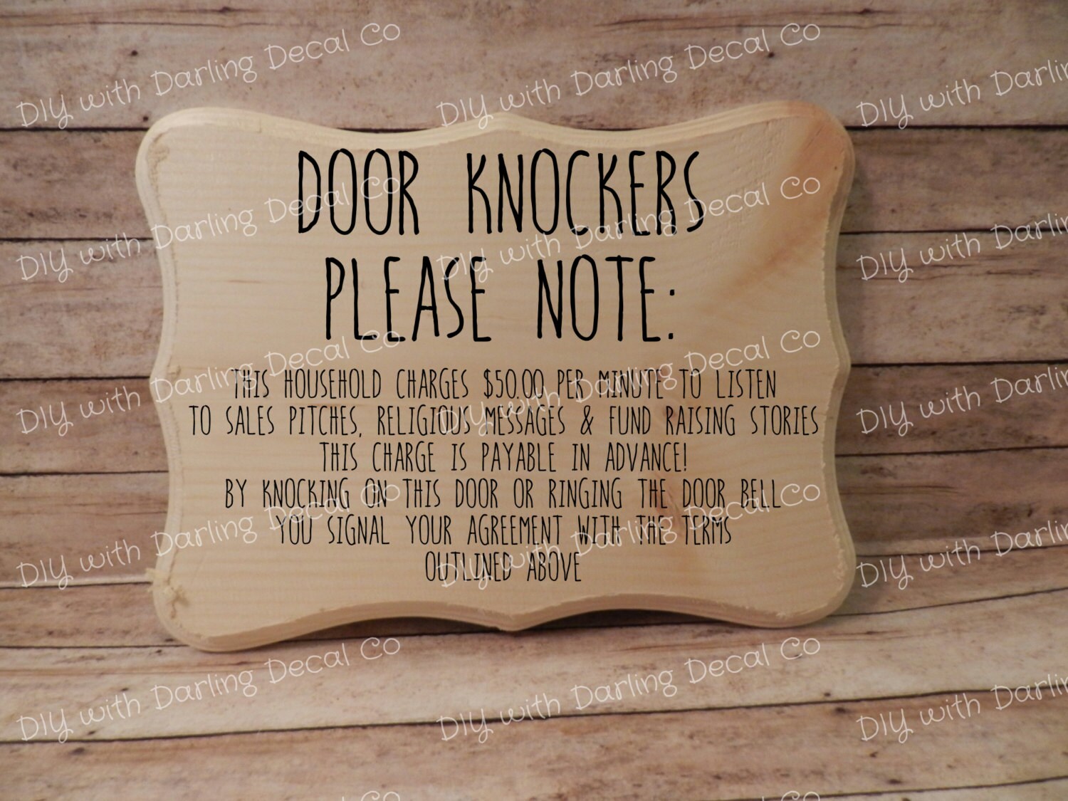 Door Knockers Please Note No Soliciting Adhesive Decal DIY