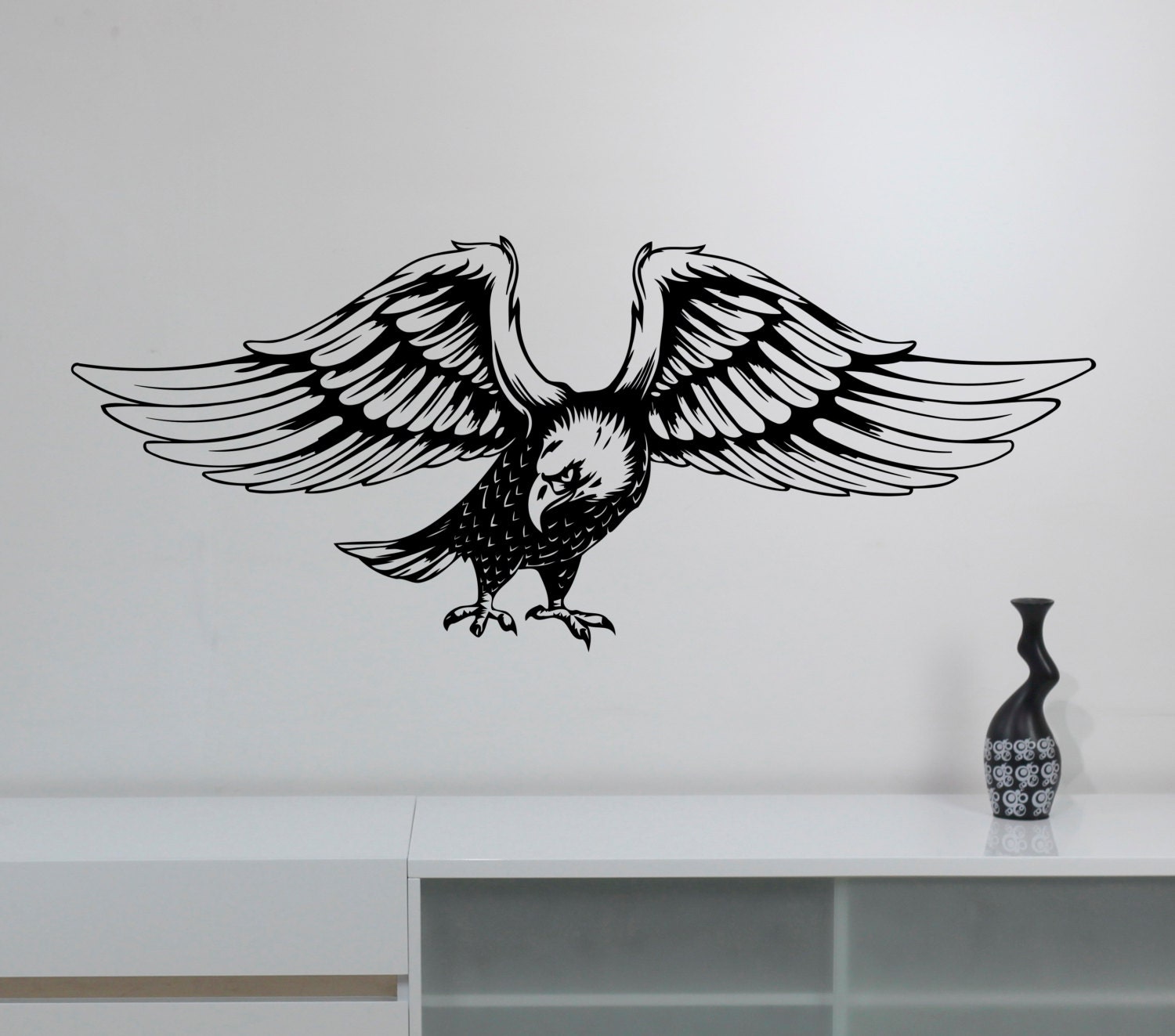 Bald Eagle Wall Decal Removable Vinyl Sticker Wildlife Bird Of