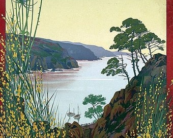 Vintage French Railways Jersey Channel Islands Tourism Poster A3 Print