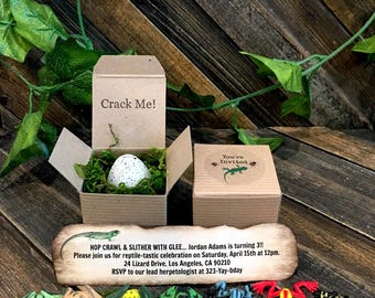 Reptile Invitations - Reptile Birthday Invitations - Reptile Eggs