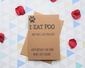 Dog Mom, Dog card, Dog lover gift, Mum card, Mothers day card, Mum birthday card, Mom birthday card,Card for mom, Card for mum, Funny