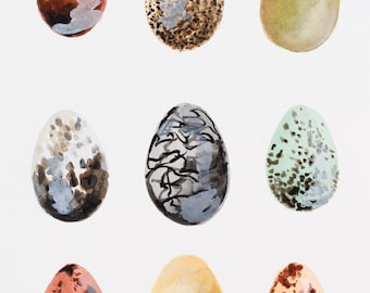 Golden Egg Original Watercolor Painting // Original Art