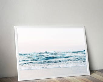Ocean print, ocean wall art, ocean photography, water print, ocean waves print, coastal print, blue wall art, sea print, ocean poster, beach