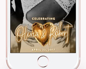 Snapchat Geofilter Wedding, Snapchat Filter Wedding, Custom Gold Wedding Snapchat Geofilter, Engagement Party, Personalized Wedding Gift