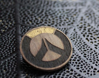 Overwatch Logo Gold Laser Engraved Pin