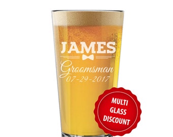 Personalized Pint Glass, Engraved Beer Glasses, Custom Beer Glass, Monogram Beer Glass, Etched Beer Glasses, Personalized Pint Glasses, 