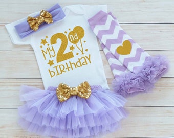Second Birthday Outfit Girl, 2nd Birthday Girl Shirt, 2nd Birthday Outfit, Tutu Outfit, Birthday Gift, Second Birthday Girl, 2nd Birthday