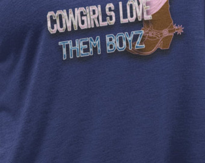 Cowgirls love them boys football shirt, country girls love the cowboys,