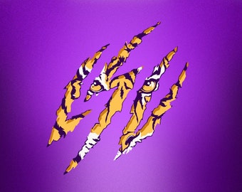 Louisiana tiger SVG Clipart Cut Files Silhouette Cameo Svg for Cricut and Vinyl File cutting Digital cuts file DXF Png Pdf Eps