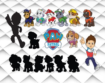 Paw patrol svg,jpg,eps,psd,ai for Design/Print/ Silhouette Cameo/Cricut and Many More