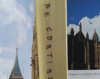 Wood Pyrography Bookmark- 'To be continued...'
