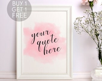Custom quote print Custom quote Personalized printable Custom nursery print Personalized print Typography art Watercolor print Custom gift
