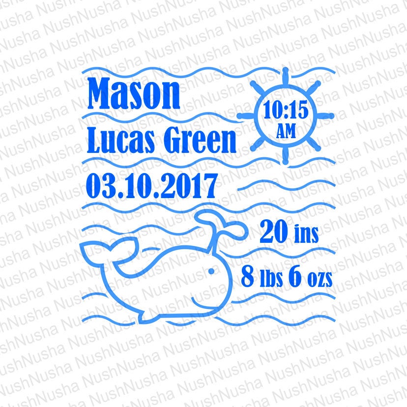 Download Baby Birth Announcement SVG DXF PNG eps cdr Vector