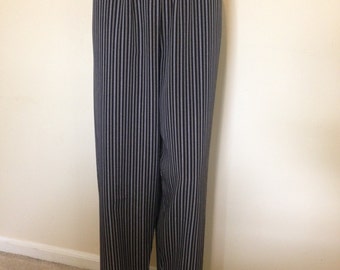 80s 90s Vintage Black Pinstripe Pants Kathie Lee