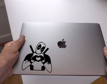 Deadpool Heart Sticker - Deadpool Decals - MacBook Stickers - Car Details