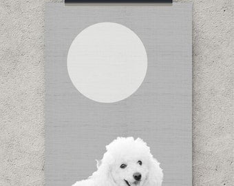 Poodle, Dog Wall Art Print, Printable Poster, Digital Download, Nursery Animal Prints, Modern Minimalist, Puppy Gift, Wall Art, Dog Prints