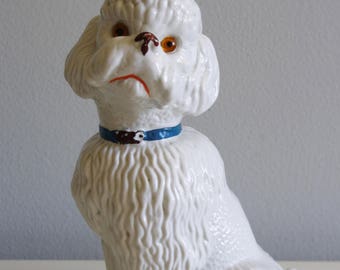 Perfume lamp. Dog lamp. Fragrance dog lamp. Porcelain night lamp dog. China dog perfume lamp. Poodle lamp. Dog lover gift.