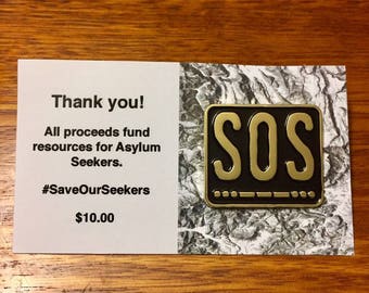 Save Our Seekers Enamel Pin - Gold (In Stock)